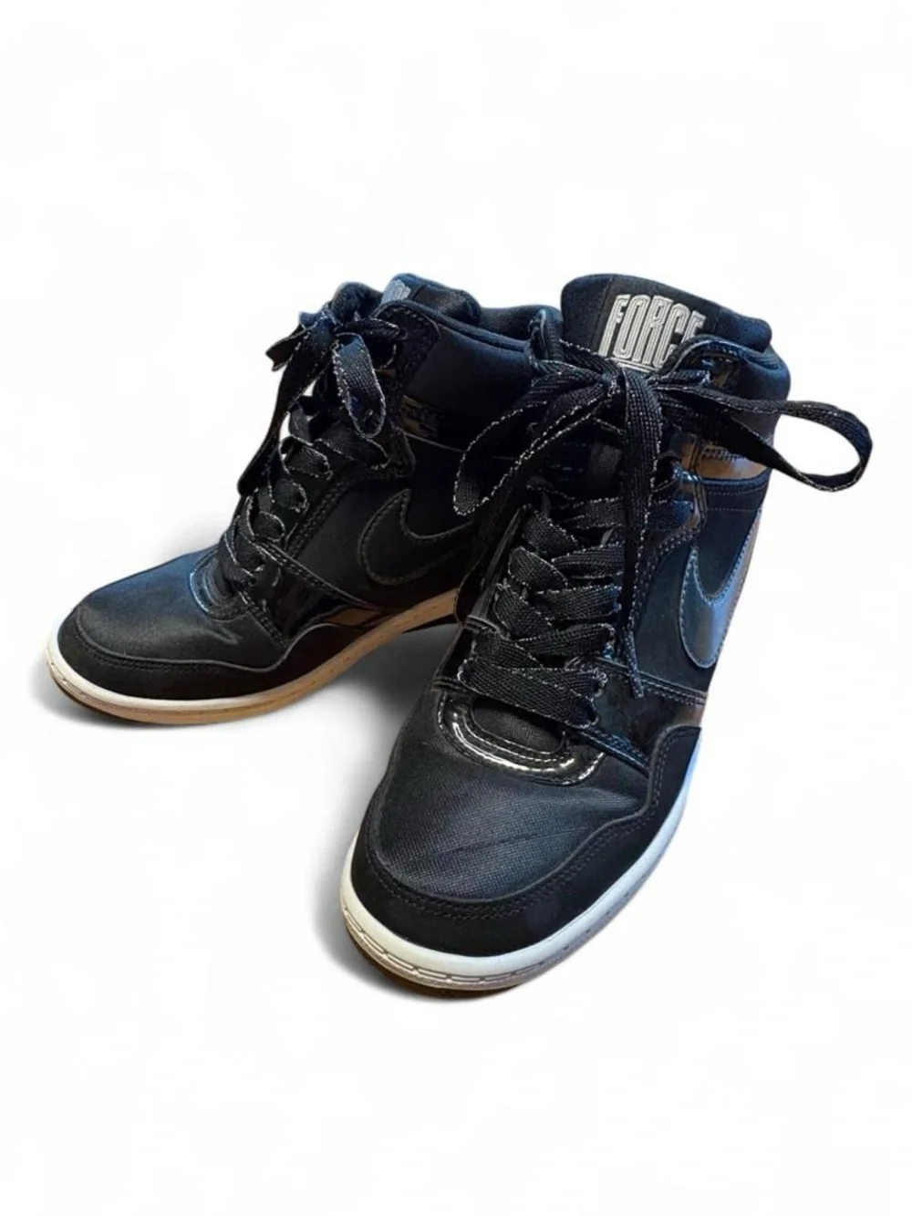 Nike Force Sky High Hidden Wedge Sneakers 8 Women Streetwear Classic Iconic Heel
